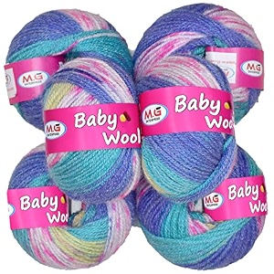 mg enterprise premium wool 100 acrylic wool arcus 16 pc baby wool mg wool ball hand knitting woolart craft soft mg fingering crochet hook yar tf