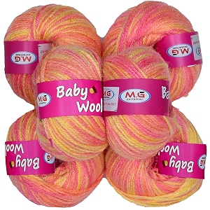 mg enterprise premium wool 100 acrylic wool multi orange 12 pc baby wool mg wool ball hand knitting woolart craft soft mg fingering crochet hook yar dd