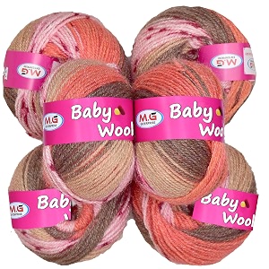 mg enterprise premium wool 100 acrylic wool peach blossom 10 pc baby wool mg wool ball hand knitting woolart craft soft mg fingering crochet hook yar kf