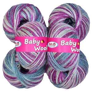 mg enterprise premium wool 100 acrylic wool purple mix 8 pc baby wool mg wool ball hand knitting woolart craft soft mg fingering crochet hook yar re