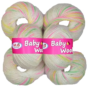 mg enterprise premium wool 100 acrylic wool multi cream pie 12 pc baby wool mg wool ball hand knitting woolart craft soft mg fingering crochet hook yar pa