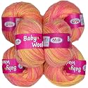 M.G ENTERPRISE Premium Wool 100% Acrylic Wool Multi Orange (12 pc) Baby Wool M/G Wool Ball Hand Knitting Wool/Art Craft Soft M/G Fingering Crochet Hook Yar DD