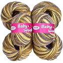 M.G ENTERPRISE Premium Wool 100% Acrylic Wool Multi Mustard (12 pc) Baby Wool M/G Wool Ball Hand Knitting Wool/Art Craft Soft M/G Fingering Crochet Hook Yar NE