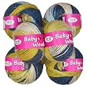 M.G ENTERPRISE Premium Wool 100% Acrylic Wool Bluestone (12 pc) Baby Wool M/G Wool Ball Hand Knitting Wool/Art Craft Soft M/G Fingering Crochet Hook Yar XF