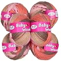 M.G ENTERPRISE Premium Wool 100% Acrylic Wool Peach Blossom (10 pc) Baby Wool M/G Wool Ball Hand Knitting Wool/Art Craft Soft M/G Fingering Crochet Hook Yar KF