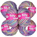 M.G ENTERPRISE Premium Wool 100% Acrylic Wool Multi Chritmas (12 pc) Baby Wool M/G Wool Ball Hand Knitting Wool/Art Craft Soft M/G Fingering Crochet Hook Yar FC