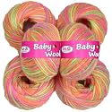 M.G ENTERPRISE Premium Wool 100% Acrylic Wool Multi Rose (12 pc) Baby Wool M/G Wool Ball Hand Knitting Wool/Art Craft Soft M/G Fingering Crochet Hook Yar VD