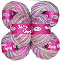 M.G ENTERPRISE Premium Wool 100% Acrylic Wool Chritmas (12 pc) Baby Wool M/G Wool Ball Hand Knitting Wool/Art Craft Soft M/G Fingering Crochet Hook Yar F