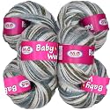 M.G ENTERPRISE Premium Wool 100% Acrylic Wool Multi Greymix (12 pc) Baby Wool M/G Wool Ball Hand Knitting Wool/Art Craft Soft M/G Fingering Crochet Hook Yar HB
