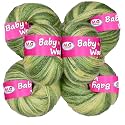 M.G ENTERPRISE Premium Wool 100% Acrylic Wool Multi Mehndi (12 pc) Baby Wool M/G Wool Ball Hand Knitting Wool/Art Craft Soft M/G Fingering Crochet Hook Yar JA