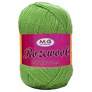 mg enterprise rosewool apple green 200 gms wool ball hand knitting woolart craft soft fingering crochet hook yarn needle knitting yarn thread dyed- art-fhi