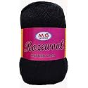 M.G ENTERPRISE Rosewool Black 200 GMS Wool Ball Hand Knitting Wool/Art Craft Soft Fingering Crochet Hook Yarn, Needle Knitting Yarn Thread Dyed- Art-FHA