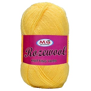 mg enterprise rosewool dark cream 200 gms wool ball hand knitting woolart craft soft fingering crochet hook yarn needle knitting yarn thread dyed- art-gjg