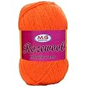 M.G ENTERPRISE Rosewool Orange 200 GMS Wool Ball Hand Knitting Wool/Art Craft Soft Fingering Crochet Hook Yarn, Needle Knitting Yarn Thread Dyed- Art-FIG