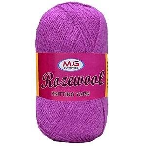 mg enterprise rosewool purple 200 gms wool ball hand knitting woolart craft soft fingering crochet hook yarn needle knitting yarn thread dyed- art-fii