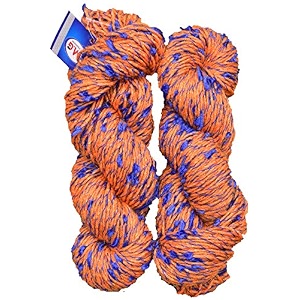 mg enterprise veronica orange 500 gm wool hank hand knitting woolart craft soft fingering crochet hook yarn needle knitting yarn thread dyed