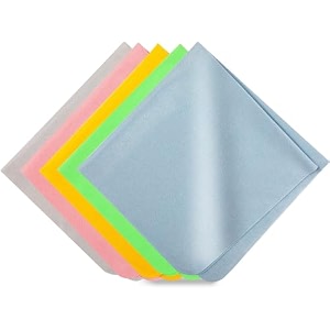 mgrj microfiber cleaning cloths for eyeglasses camera lens cell phones laptops lcd tv screens and more electronics 6 x 7 inch multicolor pack of 5