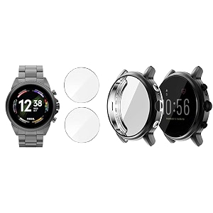 mgrj tempered glass screen protector for fossil gen 6 42mm  44mm menwomen michael kors gen