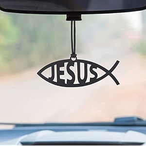 m h villa christine hanging dream catcher for car decoration items interior spiritual car hanging accessories interior charm elegant feather car mirror hanging ornament - ichtus fish
