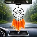 M H Villa Hindu Car Hanging Dream Catcher for Stylish Car Decoration Items Interior, Handmade Boho Charm Car Hanging Accessories Interior, Feathered Ornament Car Mirror Hanging Gift