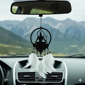 m h villa lord mahadev dream catcher for car spiritual shiva car hanging for positive vibes unique car decoration items interior and stylish car hanging accessories interior gift