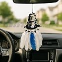 M H Villa Shiva Adiyogi Dream Catcher for Car, Spiritual Shiva Car Hanging for Positive Vibes, Unique Car Decoration Items Interior and Stylish Car Hanging Accessories Interior Gift