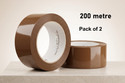 M J ENTERPRISES Strong Brown Bopp Tape 2 Inch Width X 40 Meter Length Pack of 06 200 m Single Sided Tape
