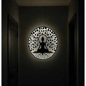 M.K Handicraft Buddha Metal 3D Wall Art