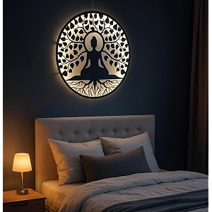M.K Handicraft Buddha Metal Wall Art 3D