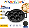 M KHARAVAD Cast Iron Appam Pan 7