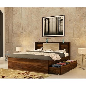 the m m furniture store zulu queen size bed with headboard box storage amp optional side drawer storage  60x78