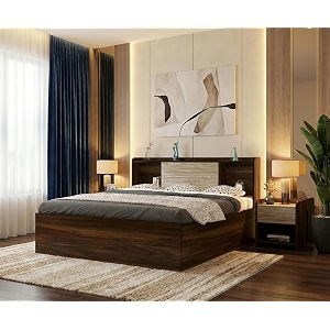 the m m furniture store crescent king size bed with headboard amp box storage  72x78