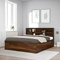 The MM Furniture store Hoxton Prime Queen Size Bed with Box &amp; Storage Drawers Option (Left/Right/Both Sides) | 60 x 78 in