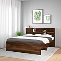 The M M Furniture Store � Queen &amp; King Size Engineered Wood Bed with Storage Options (Crescent, King Size Bed Without Storage)
