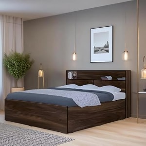 the m m furniture store  queen amp king size engineered wood bed with storage options velmora king bed with box amp headboard storage
