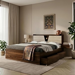 the m m furniture store enigma king size bed with headboard box storage amp optional side drawer storage  72x78