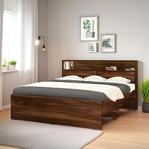 the m m furniture store  queen amp king size engineered wood bed with storage options velmora queen bed with headboard storage only