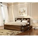 The MM Furniture store Hunter Queen Size Bed with HEADBOARD, Drawers and Box Storage – 60 X 78