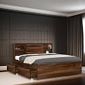 The M M Furniture Store | Dormez Wooden Queen Size Double Bed | Premium Engineered Wood | Burgandy Color | Modern Design | Sturdy &amp; Durable Frame