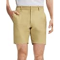 M MAELREG Golf Shorts Men 7 Inch 5 Pockets Cotton Blend Water-Resistant Flat Front Flex Solid Casual Mens Dress Shorts