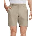 M MAELREG Golf Shorts Men 7 Inch 5 Pockets Cotton Blend Water-Resistant Flat Front Flex Solid Casual Mens Dress Shorts