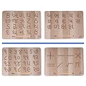 A M Wooden Gujarati Alphabet & Number Tracing Board for Kids | Montessori Learning Board | Gujarati Varnamala, Numbers & Maths Practice | Early Learning Educational Toy