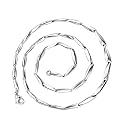 M Men Style Clasic Design Rice Chain Silver Stainless Steel Chain for Men and Women