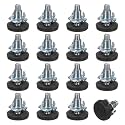 M METERXITY 16-Pack Furniture Feet, M6 Thread Adjustable Furniture Levelers, Adjustable Leveling Feet Supports 5280LBS for Tables/Cabinets/Large Base Supports [Black]