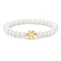 M MOOHAM Bracelets for Flower Girls - 6 7 8 9 10 11 12 13 14 15 16 Year Old Girl Birthday Gifts for Teen Tween Teenager Kids Initial Pearl K Bracelet for Flower Girl Proposal Gifts