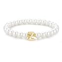 M MOOHAM Initial Bracelet for Women - Dainty Beaded Pearl Charm Bracelets for Women Trendy Charm Letter Initial Z Personalized Pearl Jewelry Gifts