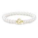 M MOOHAM Initial Bracelet for Women - Dainty Beaded Pearl Charm Bracelets for Women Trendy Charm Letter Initial D Personalized Pearl Jewelry Gifts