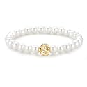 M MOOHAM Pearl Initial Bracelet for Women - Dainty Beaded Pearl Charm Bracelets for Women Trendy Charm Letter Initial S Personalized Jewelry Gifts