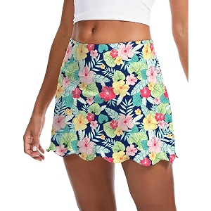 M MOTEEPI 14 inch Scalloped Hem Skorts