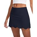 M MOTEEPI 14 inch Scalloped Hem Skorts